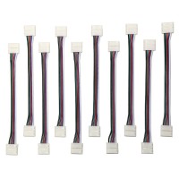 EvZ 10PCS LED 5050 RGBW Strip Light Connector 5 Pin Conductor 12 mm Wide Strip to Strip Jumper