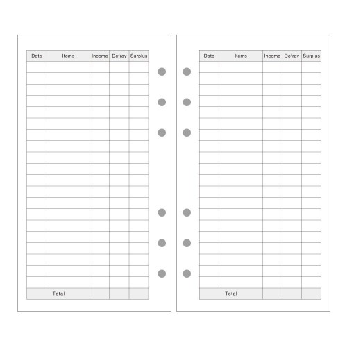  A6 Planner Refill Kit, Undated Weekly Pages with Monthly Tabs,  Budget Sheets, Zipper Cash Pocket, Personal Size 3.75x6.75 : Office  Products