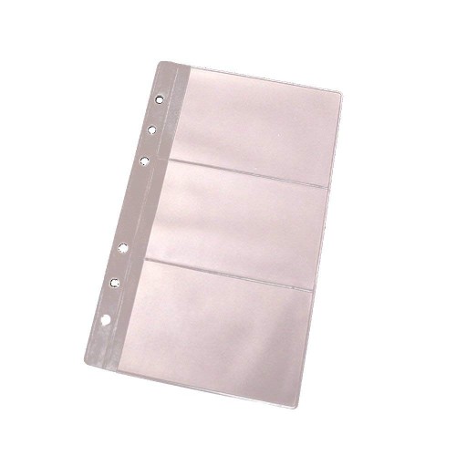EvZ Card Holder 7 Inches Journal Organizer Diary A6 Notepad Notebook 6 Holes Ring Binder, Flexible Transparent, of 3Pcs